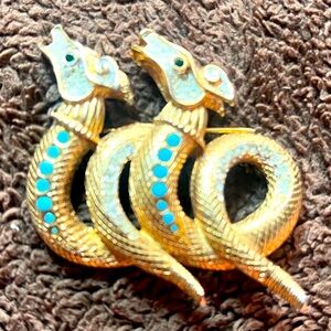 Schrager Serpents embrace brooch